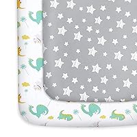 Vista 19 de Pack and Play Sheets - Sábanas para cuna, sábana bajera elástica para cuna, compatible con Graco Pack n Play, material suave y transpirable