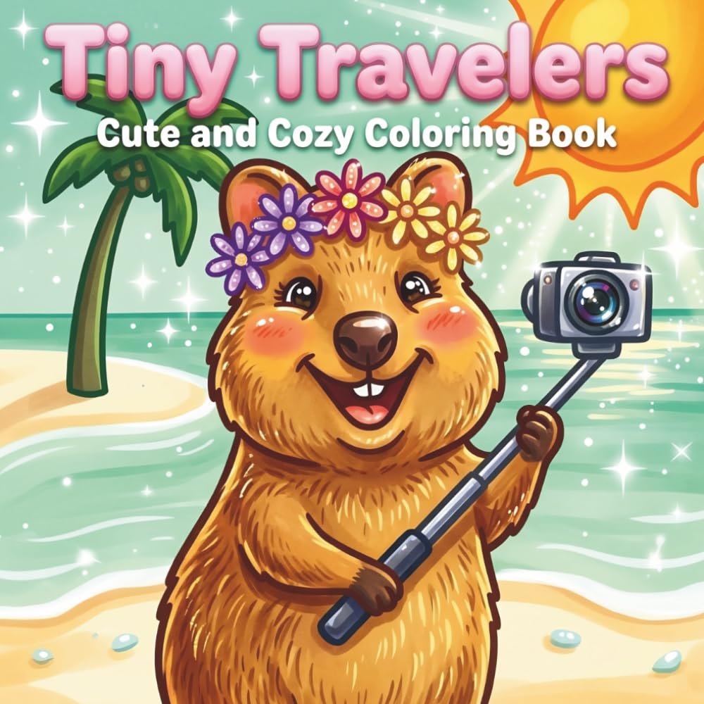 Tiny Travelers Cute and Cozy Coloring Book: Easy, Fun, and Bold Designs for Stress Relief and Joy