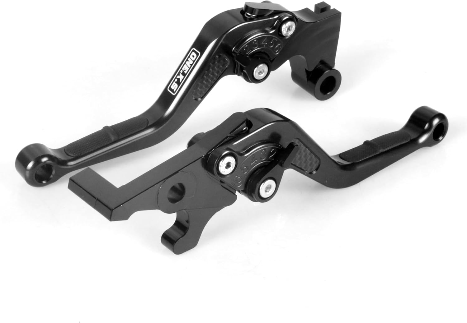 ONE.K.S Carbon Fiber CNC Motorcycle Brake Handle for Kawasaki ZX4R ZX4RR Z900 Z650 Ninja650 ER-6F VERSYS 650/1000 Vulcan/S Brake Clutch Lever (Black)