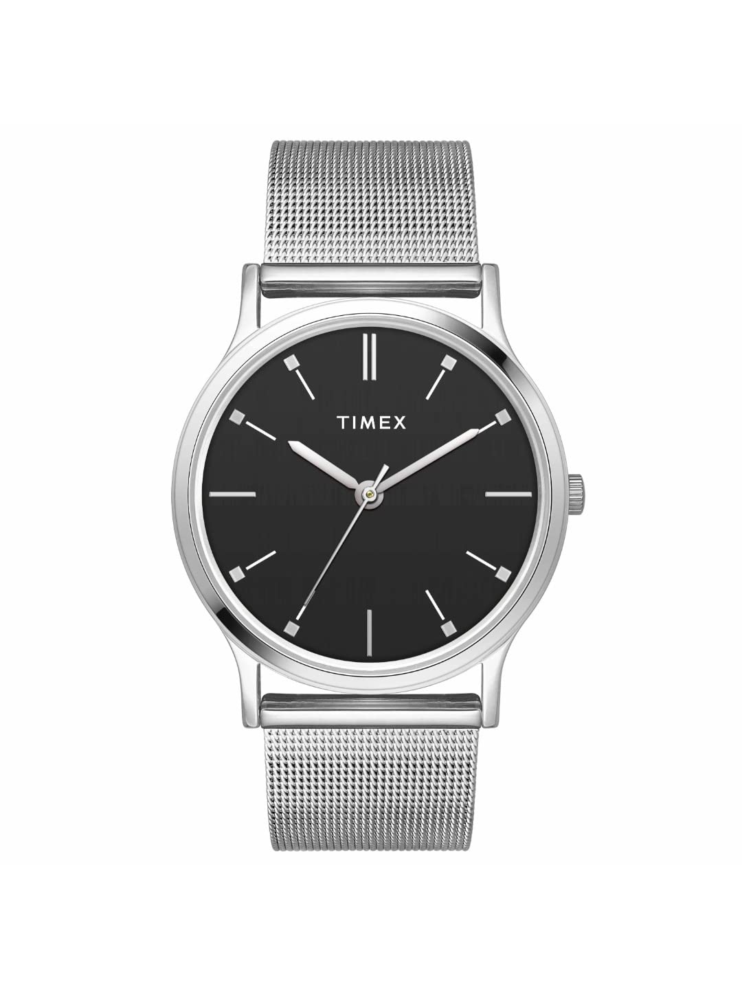 TIMEX Men Stainless Steel Classics Collection 3 Hands Analogue Black Dial Coloured Quartz Watch, Round Dial With 39Mm Case Width - Tw000R453, Band Color-Silver (B0BYZCB1K5) Amazon Price History, Amazon Price Tracker