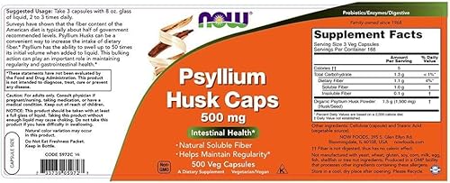 Miniatura 4 de NOW Foods Cápsulas Cáscara de psilio - 0017 oz  1000 cápsulas NOW-ljyk
