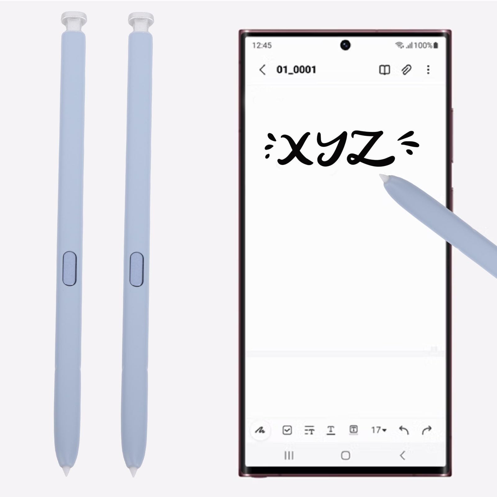 Fabater Juego de 2 Lápices ópticos para Teléfono Inteligente S25 Ultra con Sensibilidad a la Presión 4096 para una Escritura