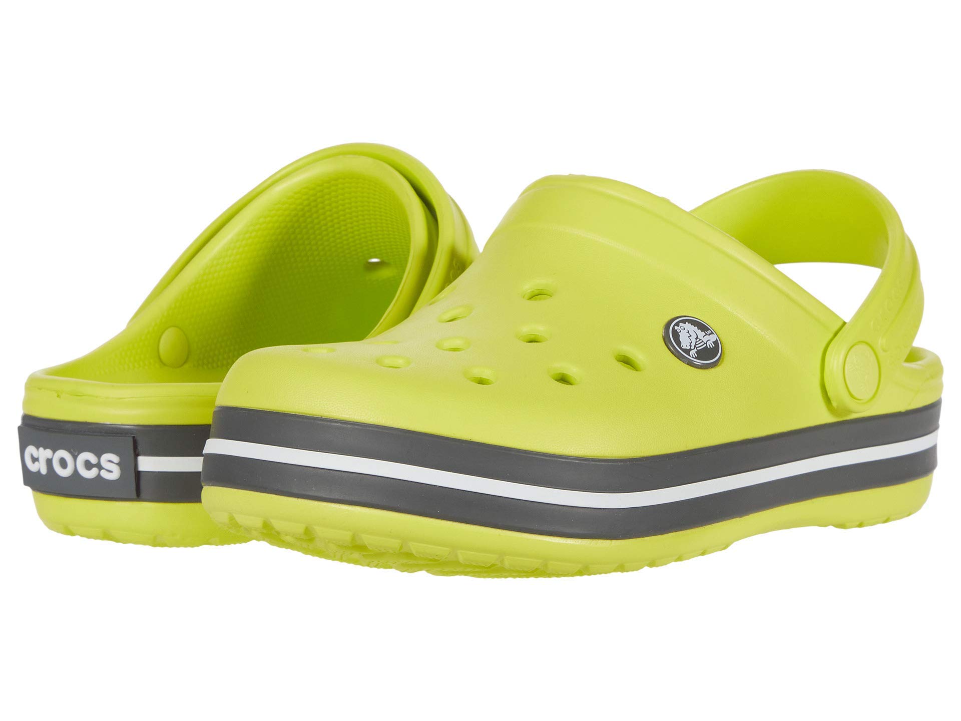 Crocs Kid's Crocband Clog K, Citrus/Slate Grey, 12 UK Child