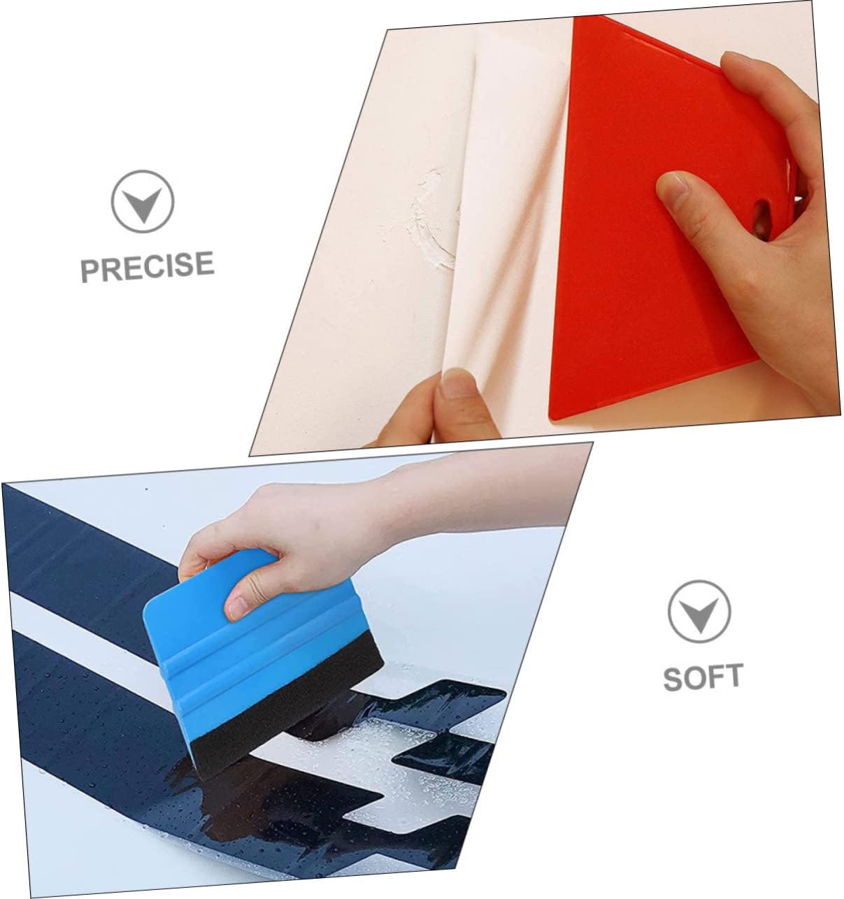1set Car Window Tint Tool Kit Vinyl Wrap Accessories Ergonomic Scraper Precise Film Cutter Squeegee for Tinting and Wrapping Applications