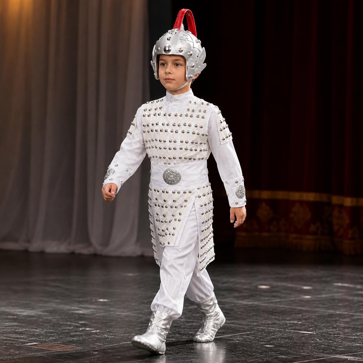 Costume da Generale Cinese Antico, Bianco, 110cm