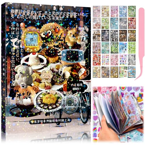 Image of 800Pcs Cute Scrapbook Stickers Travel Japanese Sticker Book for Adult Kawaii Korean Stickers for Journaling Heisei Retro Aesthetic Sticker Bulk Manga Style Decor for DIY Crafts Junk Journal Gifts Sea