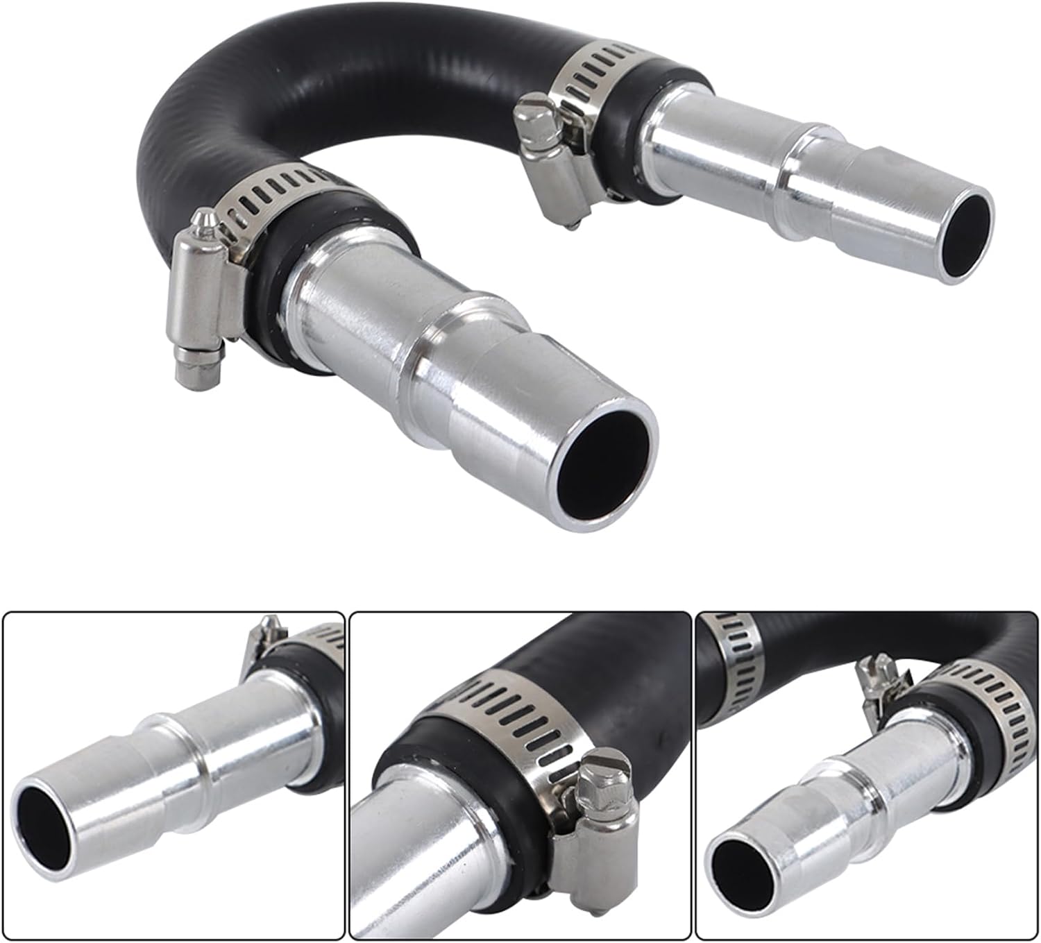 labwork Aluminum Engine Heater Core Kit with 5/8 inch 3/4 inch Hose Replacement for Most Common Heater Hoses 626-001