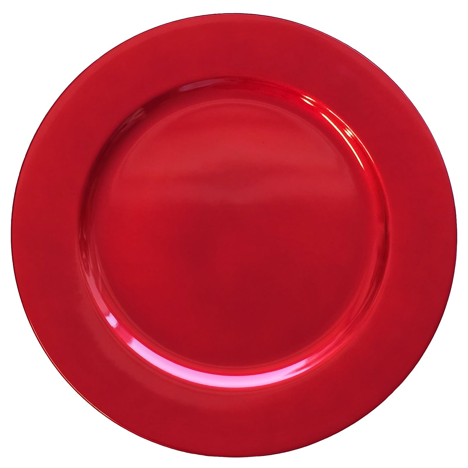 Opexscal Red Charger Plates, Set of 6 Serving Charger Plate for Dinner Table, Wedding, Events Plate Chargers - 13 Inch
