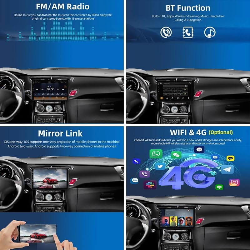 Pantalla Citroen C3 2009-2016 con CarPlay inalambrico Mirror Link y Bluetooth HM607 6