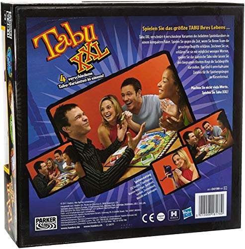 Hasbro Gaming Tabu XXL Brettspiel, Party-Edition des Spieleklassikers für unendlichen Spaß mit Freunden und Familie, Spielfiguren… – Ansicht 4