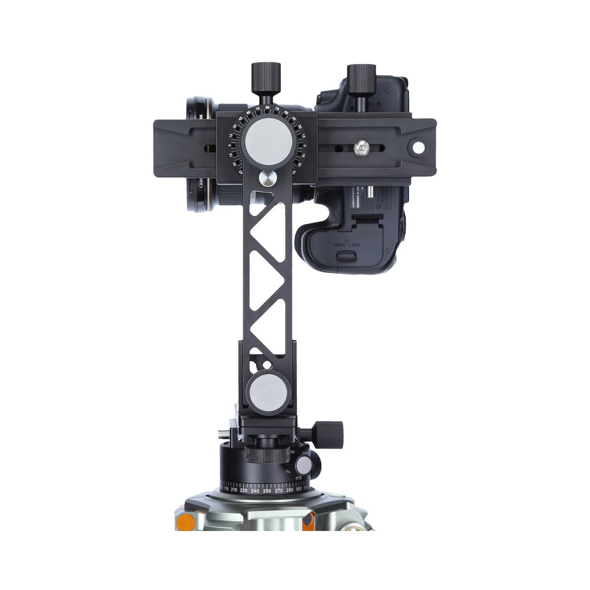 Rollei Panoramic Head 200 Mark II - Tête de trépied pour prises de vue panoramiques multilignes, Charge admissible 3 kg, Compatible ARCA SWISS - Noir