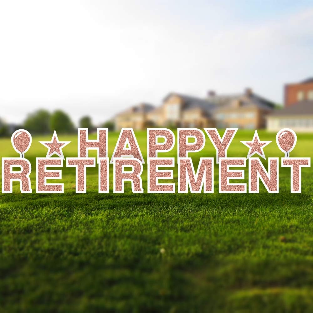 Happy Retirement Yard Sign 18in Tall