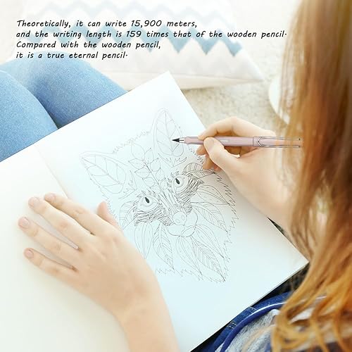 Miniatura 7 de Infinity - Lápiz mágico sin tinta con 8 puntas reemplazables y 2 borradores adicionales, lápiz reutilizable para escribir y dibujar, suministros