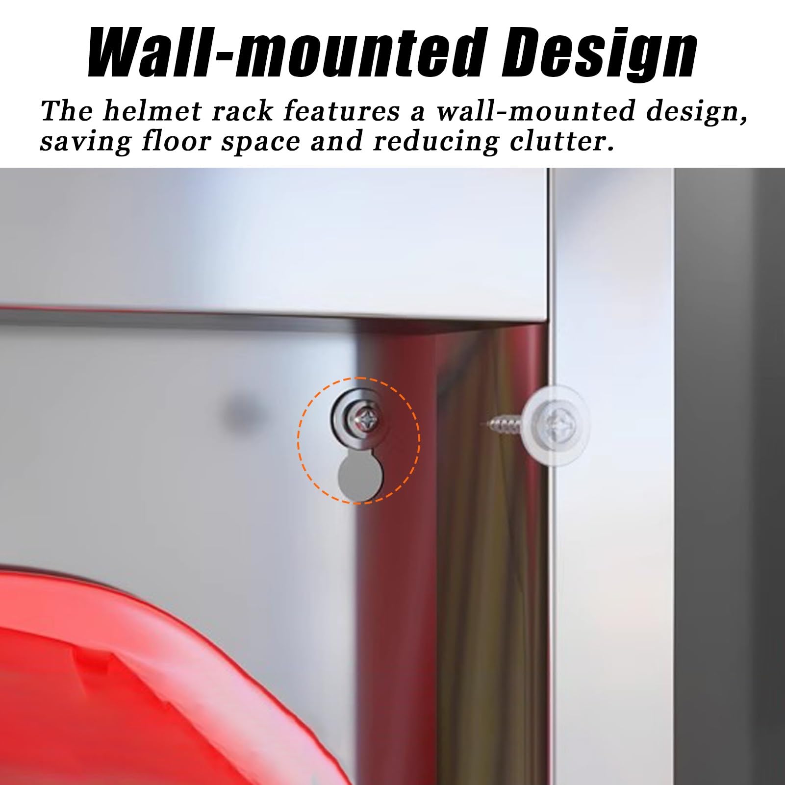 Estante de almacenamiento para casco de pared, acero inoxidable 304, organizador que ahorra espacio para fábricas y tiendas minoristas