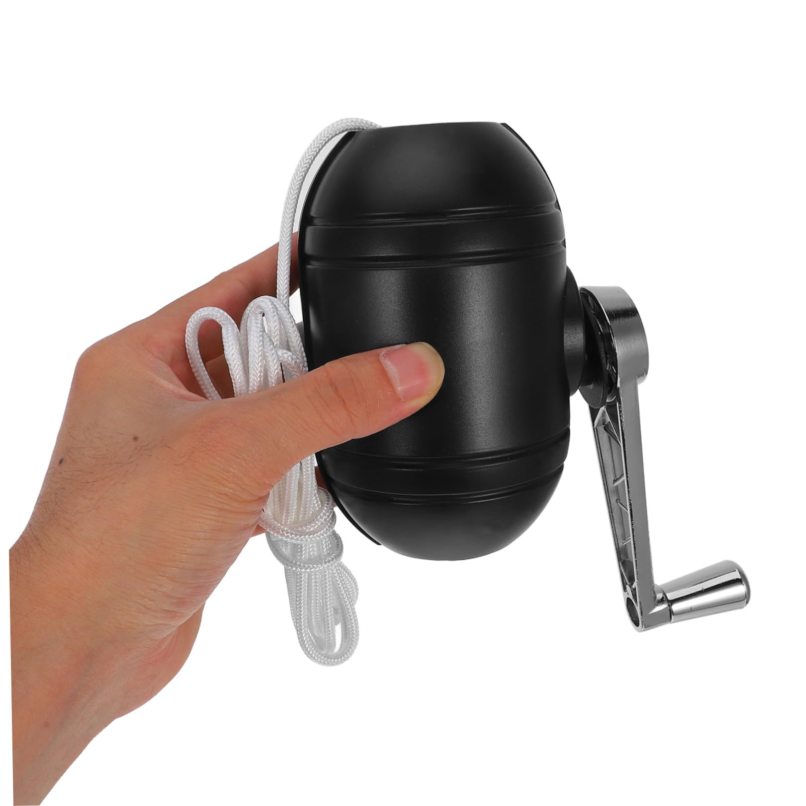 GANAZONO Manovella di Ricambio per Ombrellone da Giardino Nero in Plastica Corda Integrata per Uso Esterno in Patio, Funzionamento Efficiente e Resistente