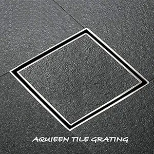 Aquieen Stainless Steel SS 304 Tile/Marble Insert Bathroom Floor Water Drain Grating with Anti-foul Cockroach Trap (6