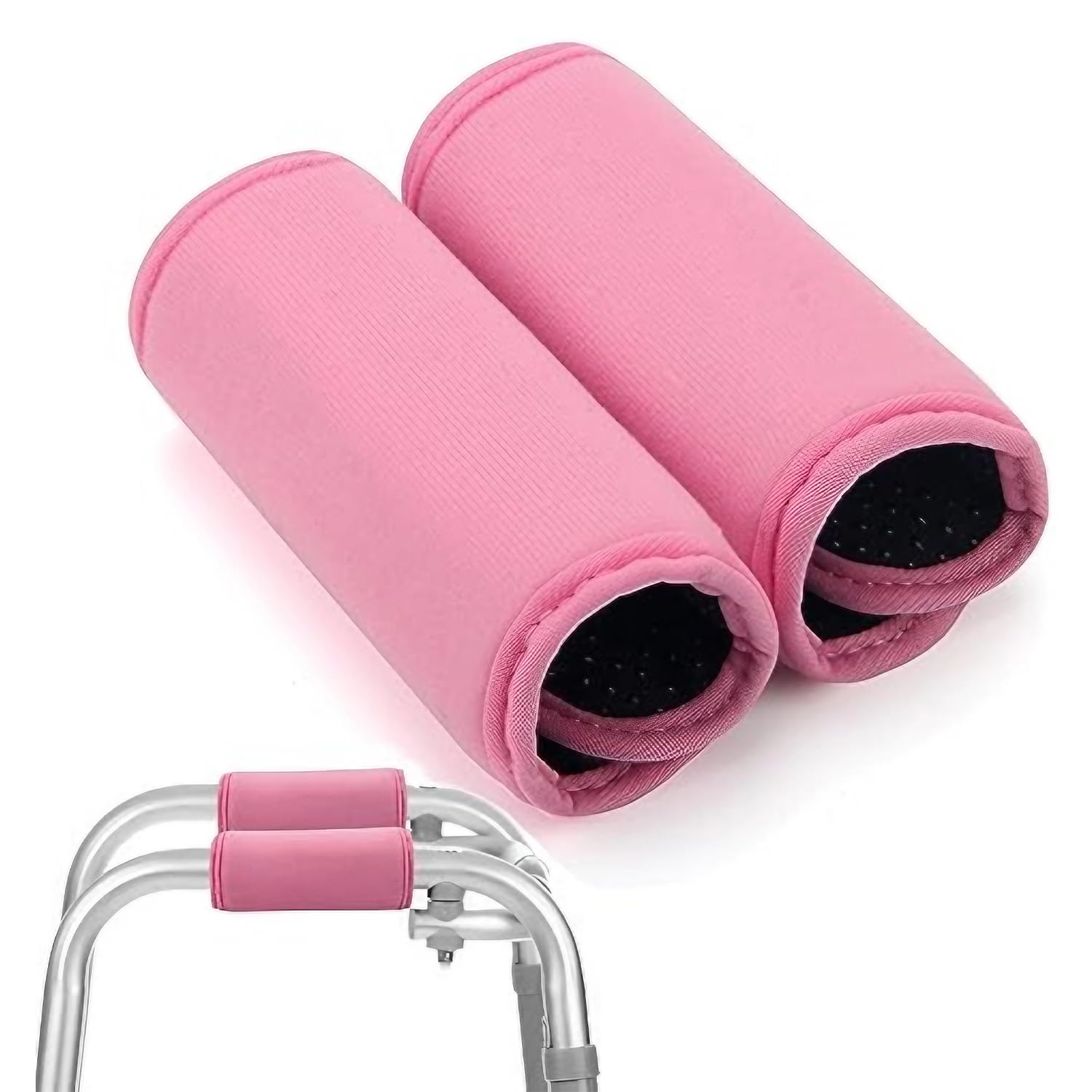 2Pcs Crutches Handle Pads, Walking Crutches Cover, Crutch Handle Covers Accessories for Folding Rolling Wheelchair, Crutch Pads Rollator Handles, Padded Walker Hand Grips, Senior, Elderly Grippers