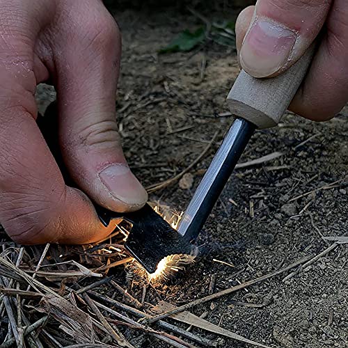 Survival Fire Starter Flint & Staal Striker voor BushCraft and Emergency, Firesteel Magnesium dat is 8 mm dik… - Image 8