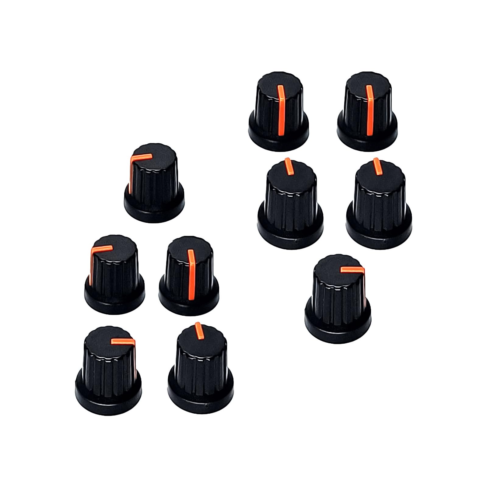 Maxtonser 10Pcs Guitar Volumes Control Knob Potentiometer Knobs 6mm Shaft Hole Amplifier Knob for Speakers Effect Pedal Amplifier
