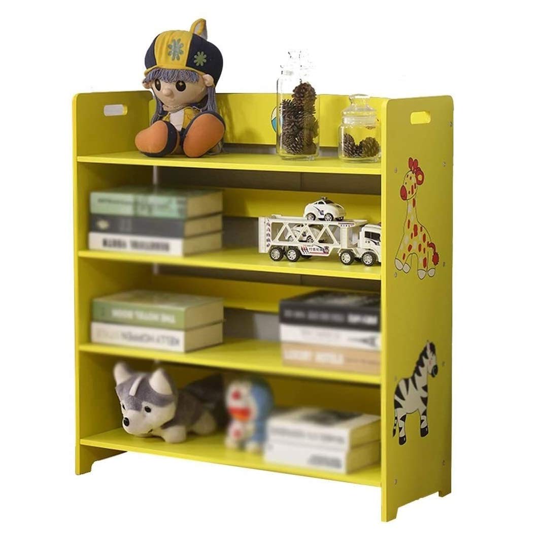 Amazon Co Jp Lilis 本棚 書架 漫画 収納 子供の本棚を持つストレージ漫画研究室 デッサン帳内閣 環境にやさしい簡単インストール Color Yellow 文房具 オフィス用品