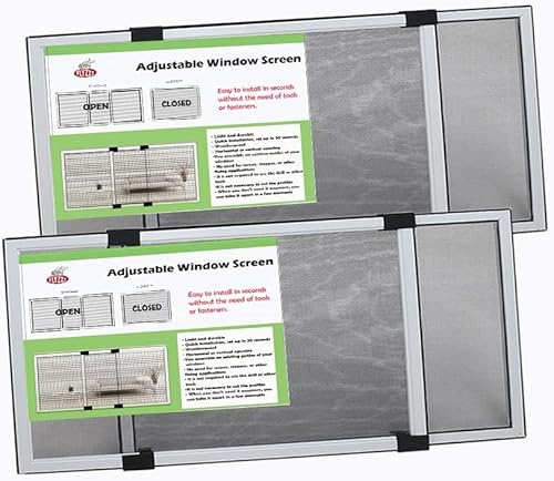 Miniatura 8 de FLYZZZ Mosquitero ajustable, deslizable, expansible y removible para ventanas de tamaño grande para el hogar (19.68 pulgadas de alto x 28 - 52
