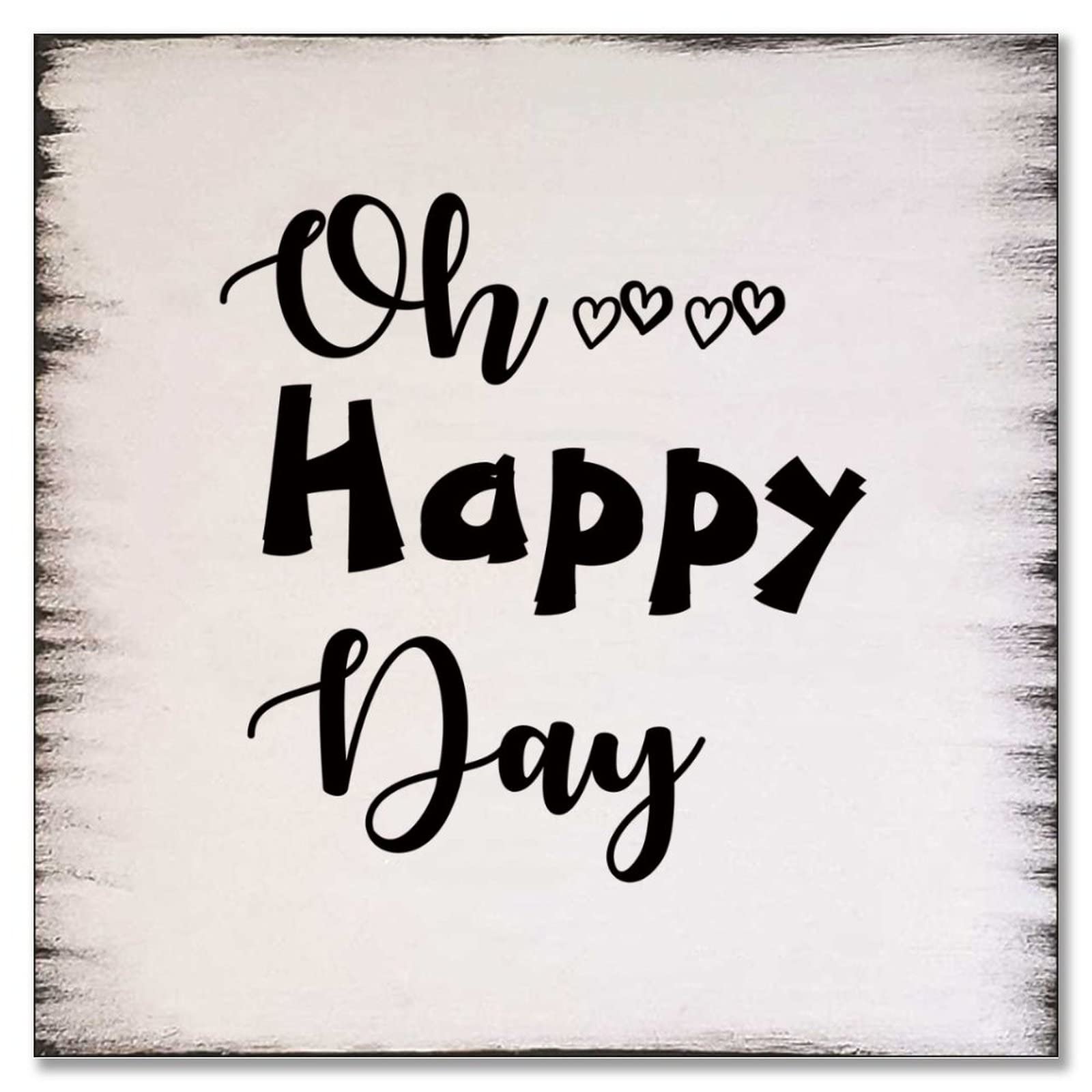 Amazon.com: WengBeauty Oh Happy Day Wood Sign | Housewarming Gift