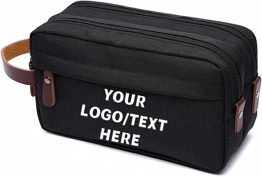 Muka Custom Toiletry Bag for Men, Personalized Shaving Bag, Men's Cosmetic Bags-Blue