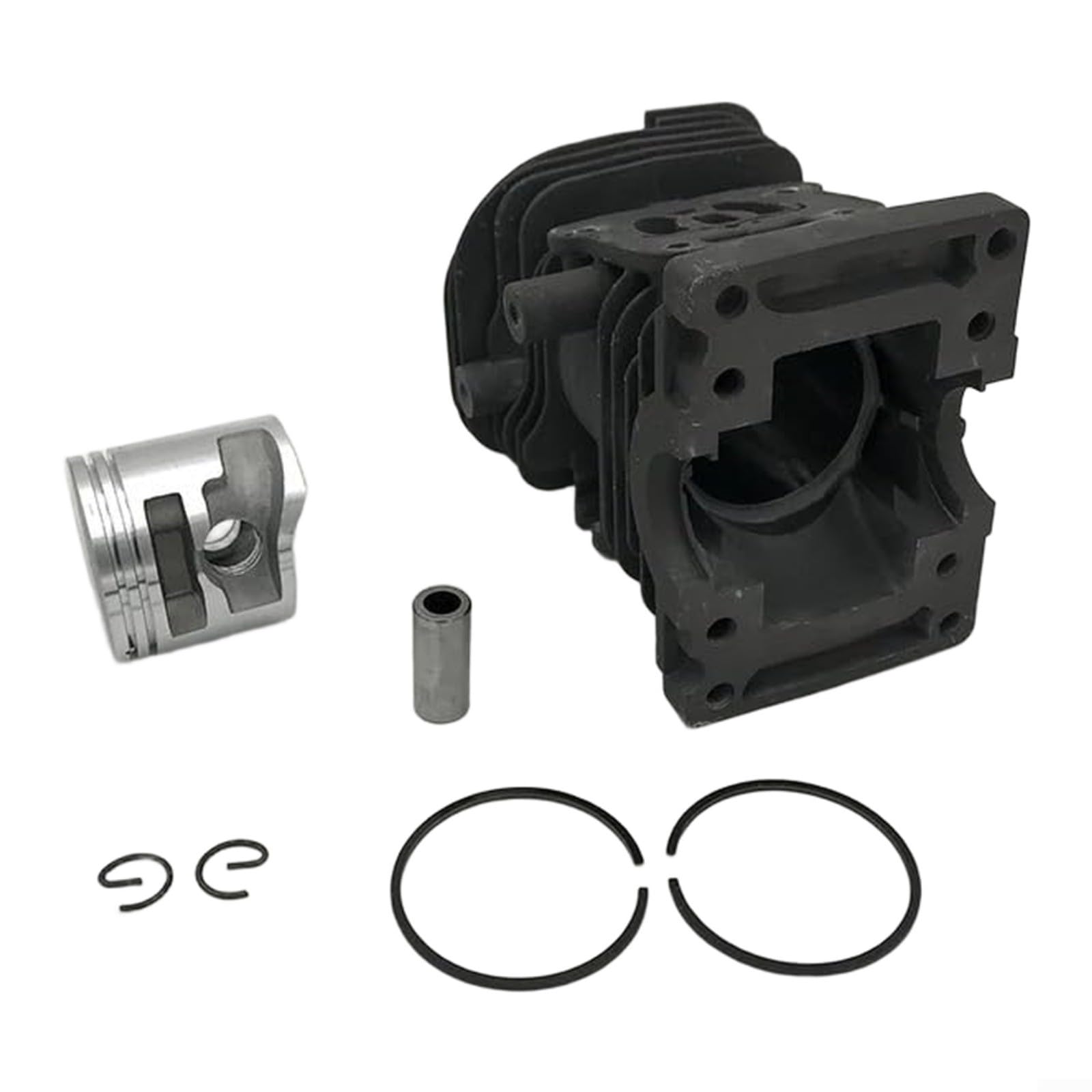 Gruppo cilindro in metallo da 37 mm con kit pistone per motoseghe MS170/MS180/MS171/MS181/MS181C, pezzo di ricambio per la manutenzione di giardini e cortili esterni