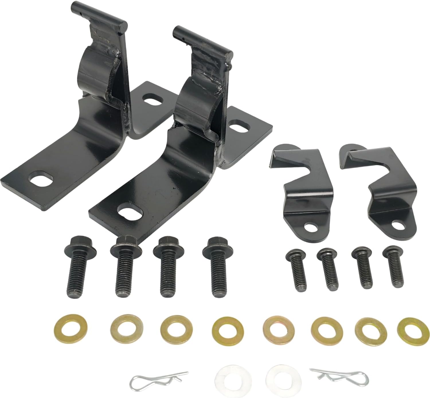 Rear Seat Mounting Bracket Kit Compatible with Jeep Wrangler YJ 1987-1995, CJ 1976-1986 SUV Pickup Fold Tumble Forward Floor Flange Bolt Button Head Socket Screw Washer Pin