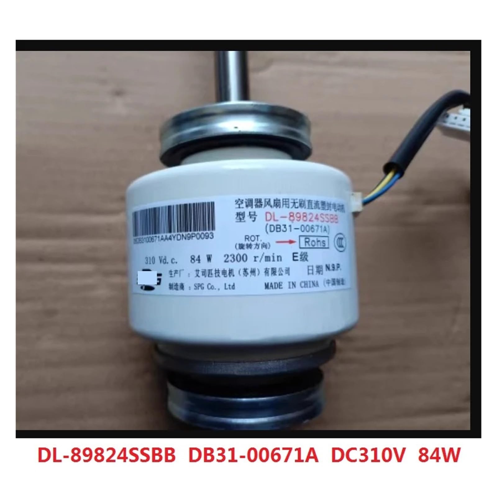 Silnik klimatyzatora Wymień części klimatyzacją Kompatybilny z Samsung Silnik wentylatora prądu stałego DB31-00671A DL-89824SSBB DC310V 84W Bezszczotkowy silnik Części naprawcze klimatyzatora