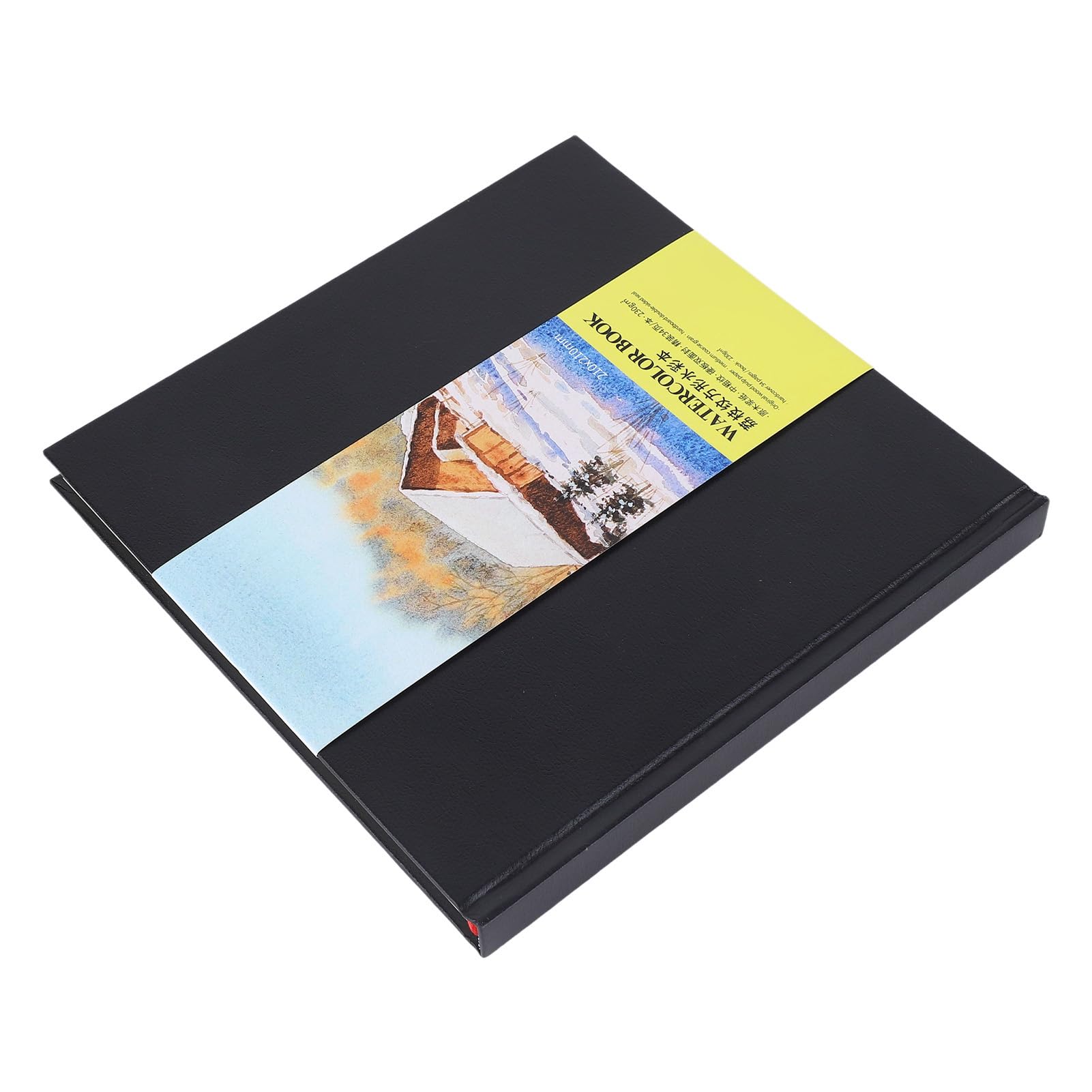 Broleo Black Watercolor Book, Double-Sided Hardboard, Acid-Free Paper, Sketchbook For Professional Watercolor Artists