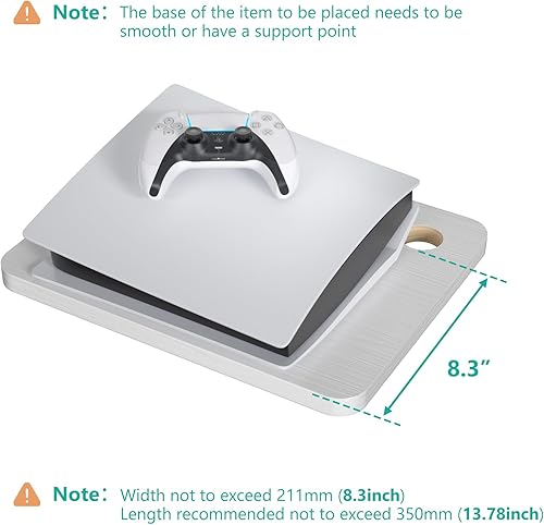 Miniatura 2 de WALI Estante flotante para TV, estante de proyector de 2 niveles para reproductores de DVD, enrutadores, consolas de juegos, cajas de cable,