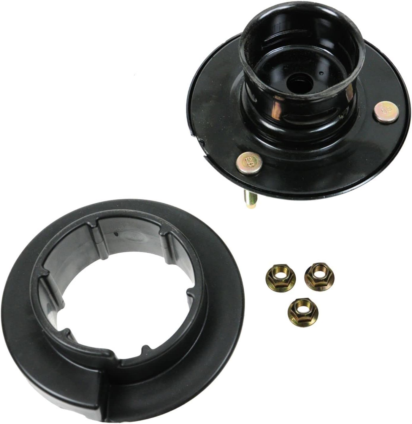 TRQ Front Upper Shock Strut Mount Kit Plats Spring Seat Pair Set for Silverado Tahoe