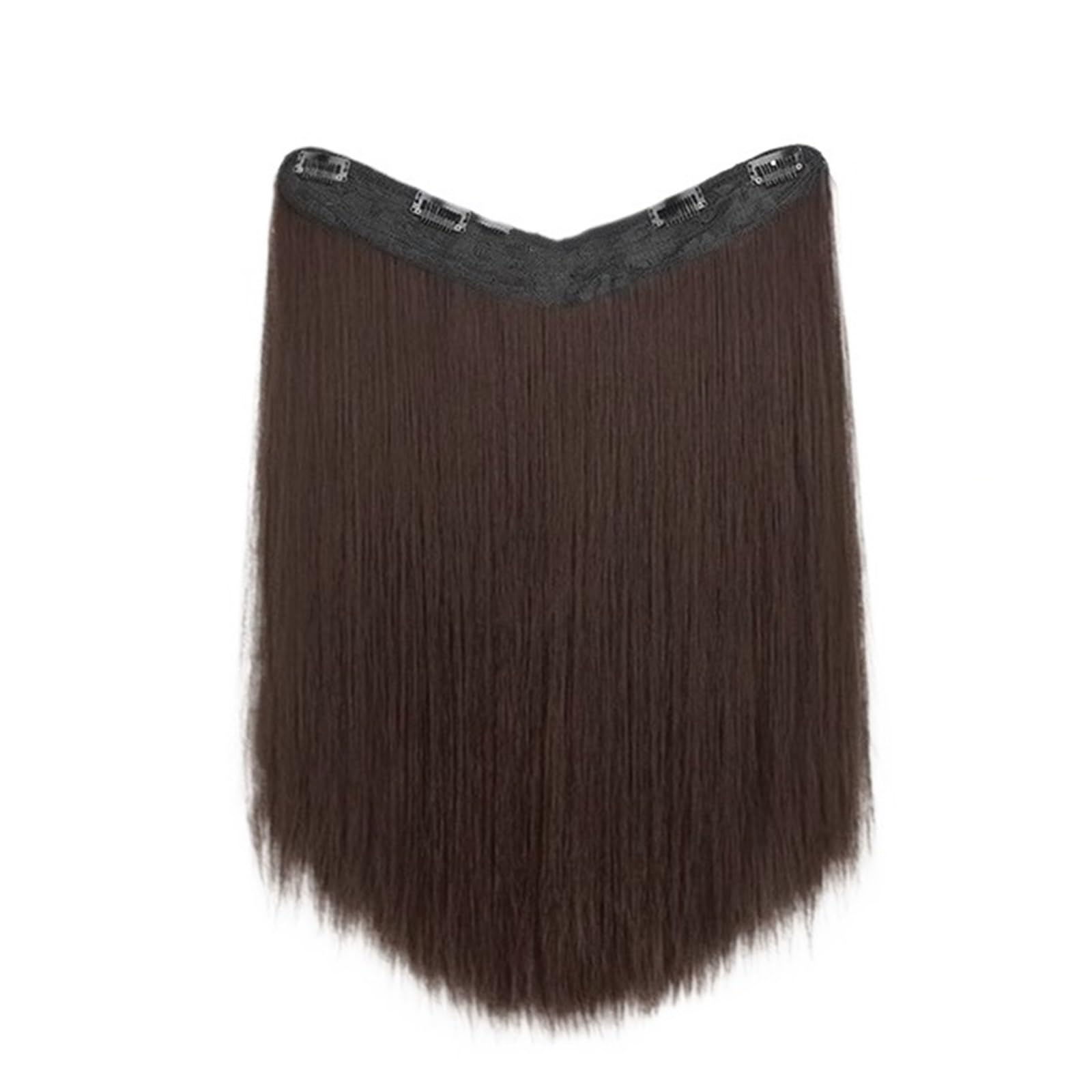 XUJUAN-0227 Women Wig Wig Piece Fluffy Female Long Straight Hair One-piece Concealed(Bruin)