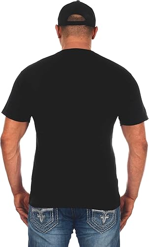 Miniatura 2 de Shelby Cobra Camisa de cuello redondo negro con bandera americana para hombre