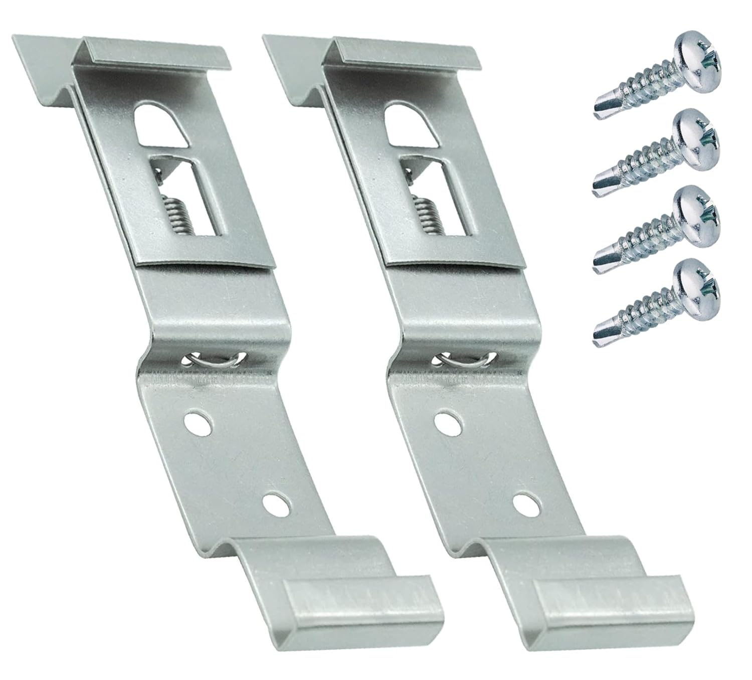 Autodomy Pack 2 Units Trailer Number Plate Holder 125x25 mm | Number Plate Clips Inox + 4 Screws | License Plate Holder is Universal Valid for Cars, Trailers, Caravan & Trucks