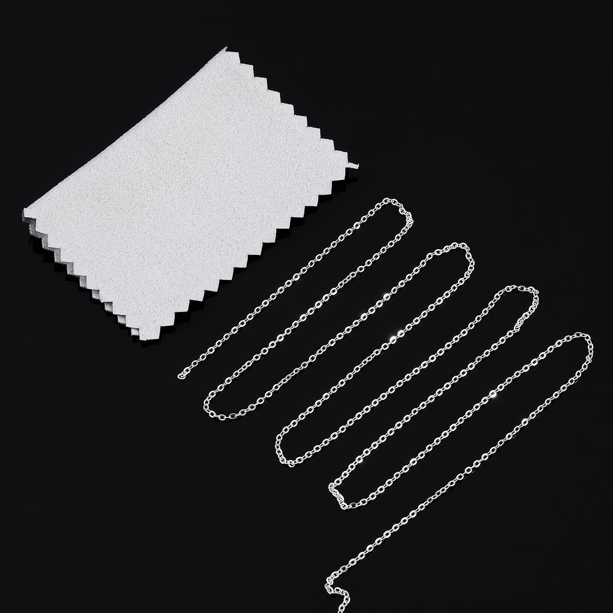 BEADIA 925 Sterling Silver Cross Chain 1.2x1.6mm for Jewelry Making Findings 39inches/pcs