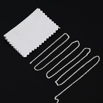 BEADIA 925 Sterling Silver Cross Chain 1.2x1.6mm for Jewelry Making Findings 39inches/pcs