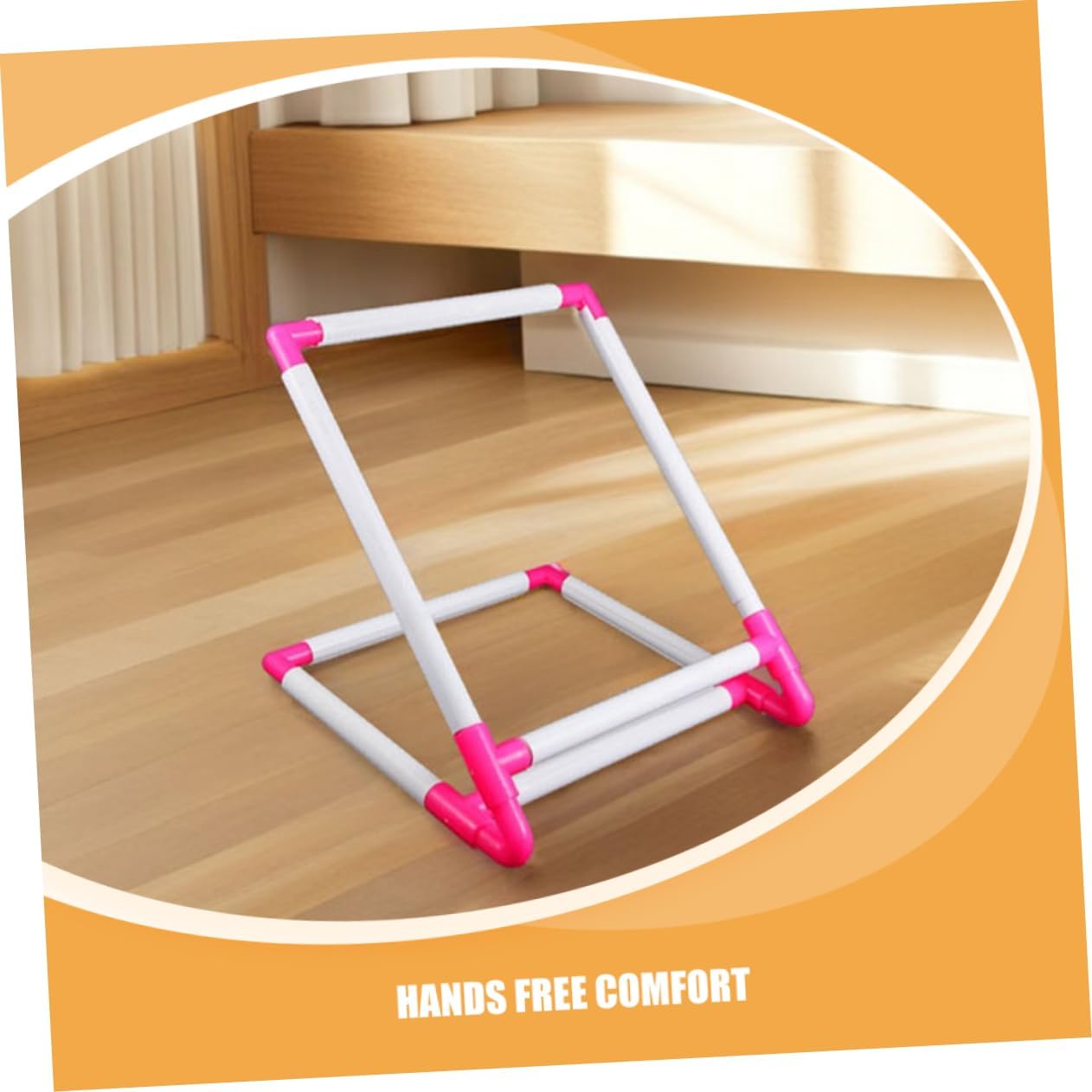 Veemoon Embroidery Frame Stand for Quilting Projects Tabletop Plastic Holder Stable Support Design Dimensions for Cross Stitch and Needlework Craft Comfortable Use for Home and Mobile