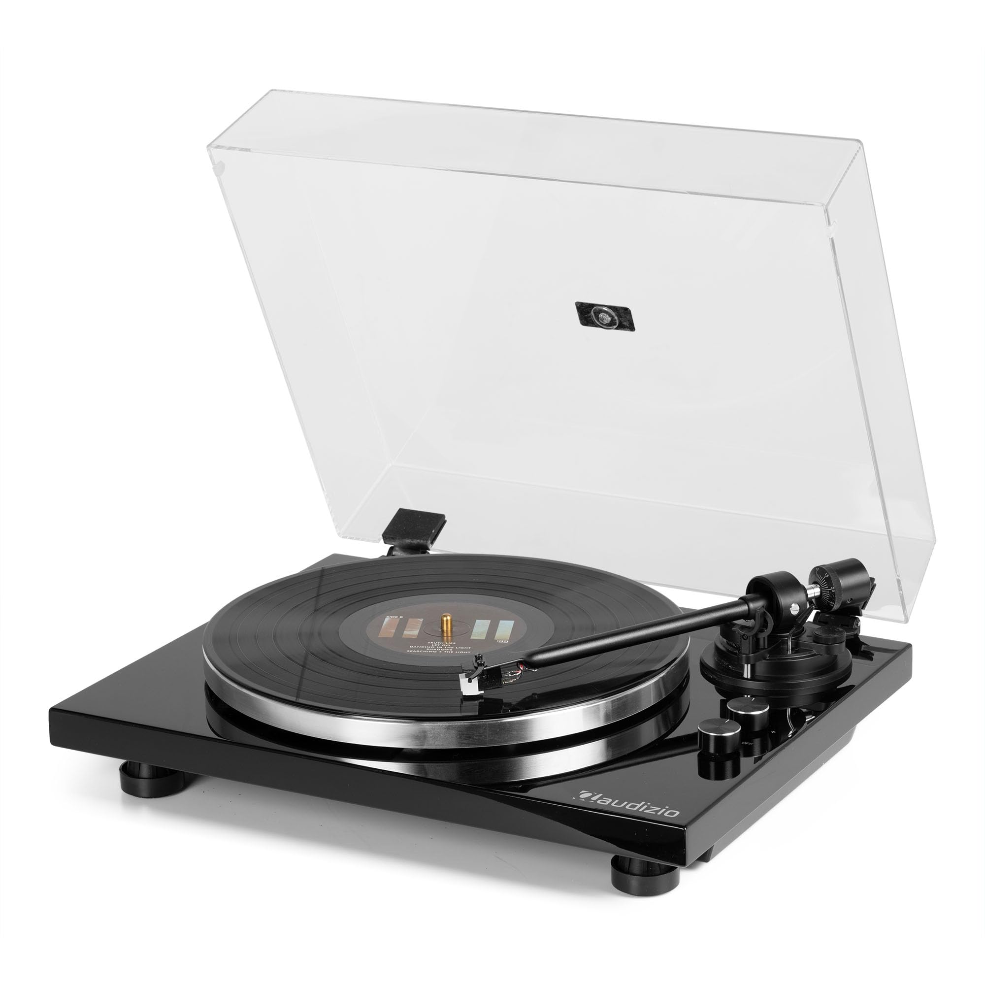 Audizio Toledo Plattenspieler Bluetooth Schallplattenspieler 33/45 RCA | Tonabnehmer, Vorverstärker, Riemenantrieb, Aluminium-Tonarm, Anti-Skating, Vinyl Player, Record Player, Turntable, Gramofon