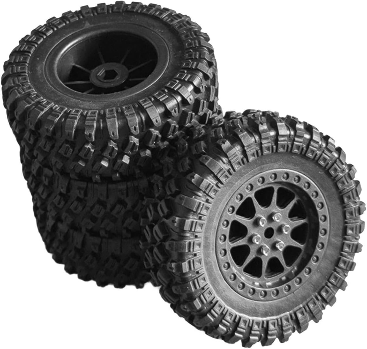 1/12 RC Crawler Tyre Upgrade Replacement Parts for MN82 LC79 MN78 Made of Rubber and Sponge for Durability RC Wheel Parts Accessories for MN82 LC79 MN78