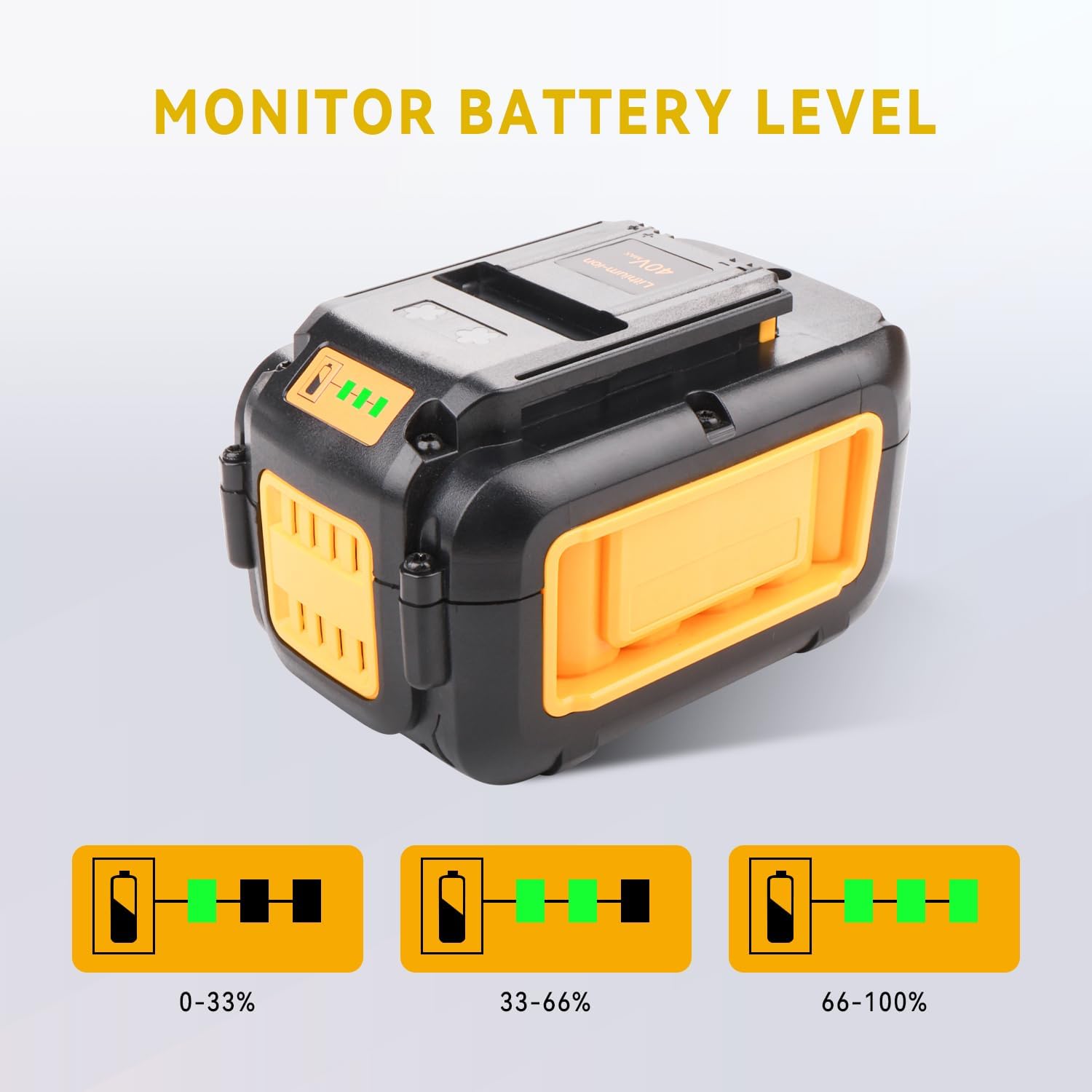 40V 5.0Ah Replacement for Dewalt 40V Battery DCB404 DCB406 DCB407 DCB114 DCB116 DCB412, Compatible with Dewalt 40V MAX Power Tools DCCS690B DCCS690X1 DCCS690H1 DCCS690M1 DCHT860B DCHT860X1 DCHT860M1