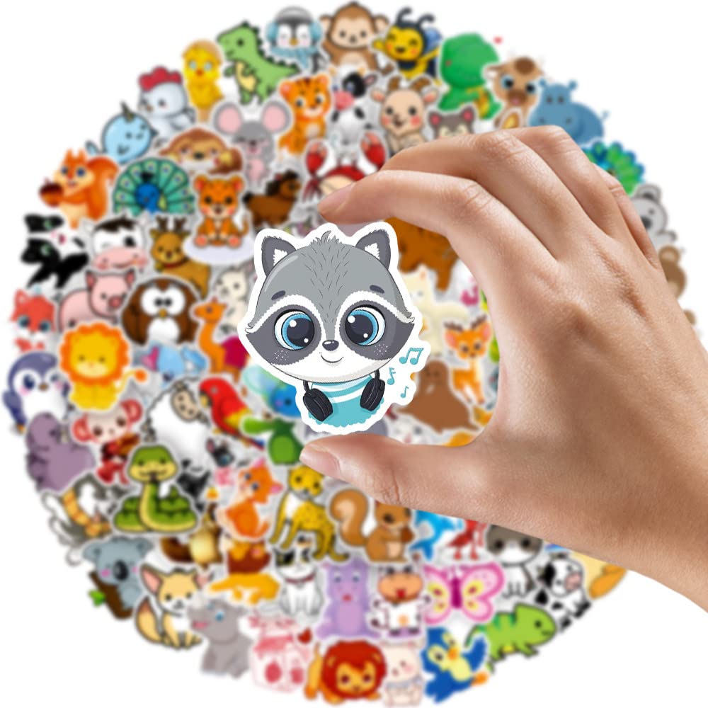 50 pezzi di decalcomanie per laptop in vinile simpatici animali dei cartoni animati adesivi per bagagli charra telefono diario skateboard graffi impermeabili  26