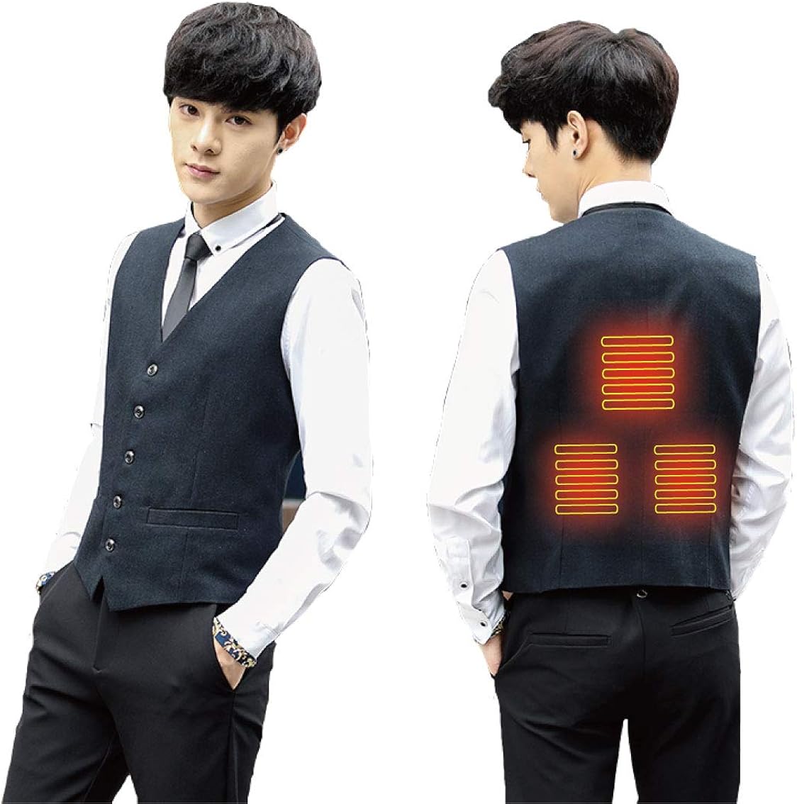 本物保証! ❤スーツの下でも着膨れしない❣5つのヒーター搭載で断然