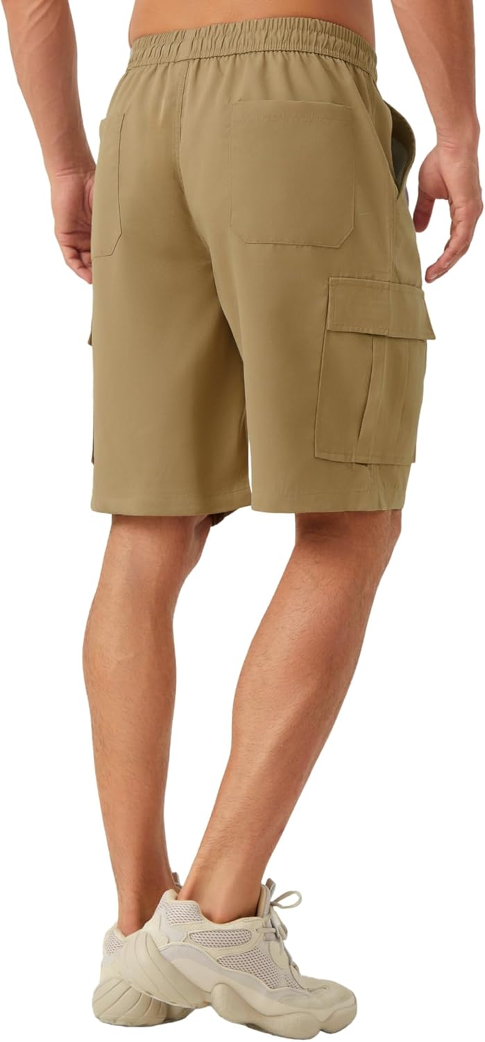 SIX ISLANDS Men's Cargo Shorts, 6-Pocket, Elastic Waist Adjustable Drawstring, Lightweight Relaxed Fit Casual - Image 3