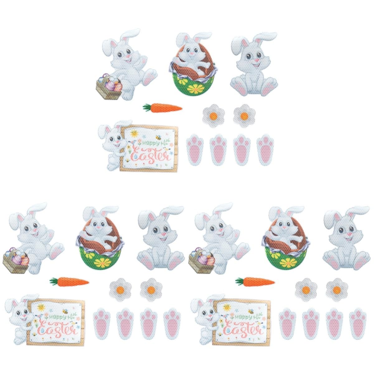 Pegatinas reflectantes de Pascua embellecedor frigorífico y coche PRETYZOOM 11 uds