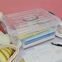 Vista 4 de 2 Packs Storage Bin with Lid, 8 Liter Plastic Box Set