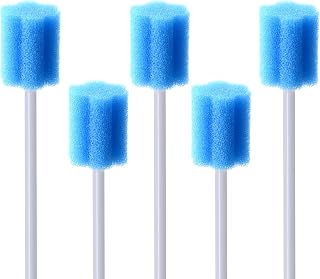 Hisopos bucales desechables, 50 unidades, hisopos orales sin sabor y estériles, hisopos dentales para limpieza bucal. (Azul. ciruela)
