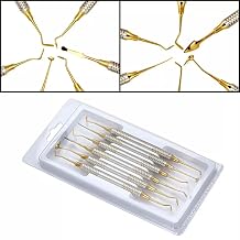6pcs/Set Gold-Plated Dental Composite Restoration Spatulas for Resin Repairs
