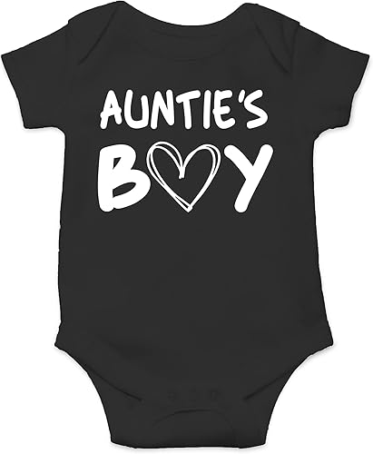 Vista 19 de AW Fashions Auntie's Boy - Body para bebé, divertido y lindo traje para bebé, adorable mameluco para recién nacido